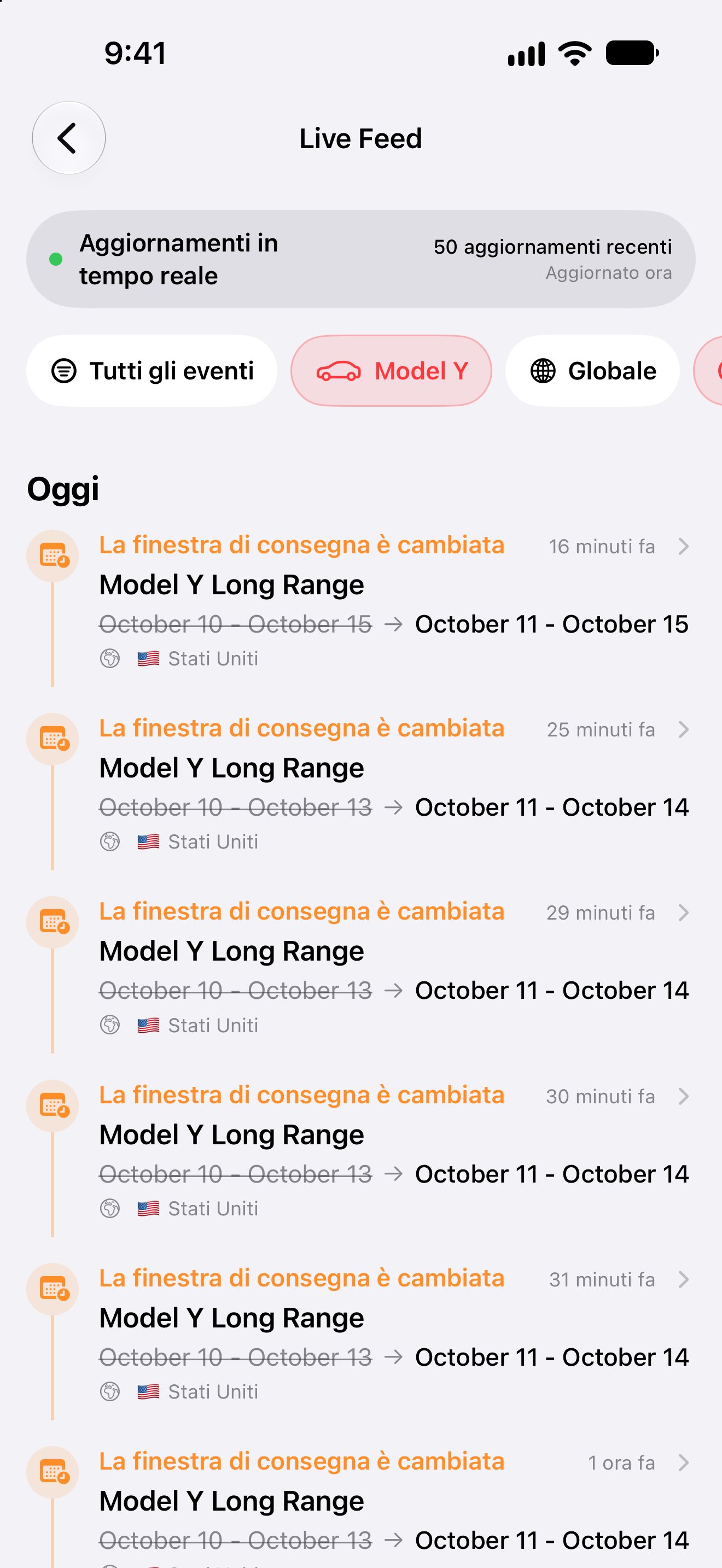 Aggiornamenti anonimizzati degli ordini della comunità nell’app iPhone